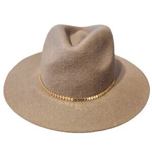 100% wool floppy womens‎ hat with gold hearts